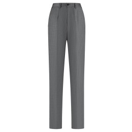Bulk order professional straight-leg women's trousers Fashion design gray striped elastic waist trousers Women's trousers store 50%polyester 50% wool 270grams CHENSHANG WK5007 SKWT017 Bulk order professional straight-leg women's trousers Fashion design gray striped elastic waist trousers Women's trousers store 50%polyester 50% wool 270grams CHENSHANG WK5007 SKWT017